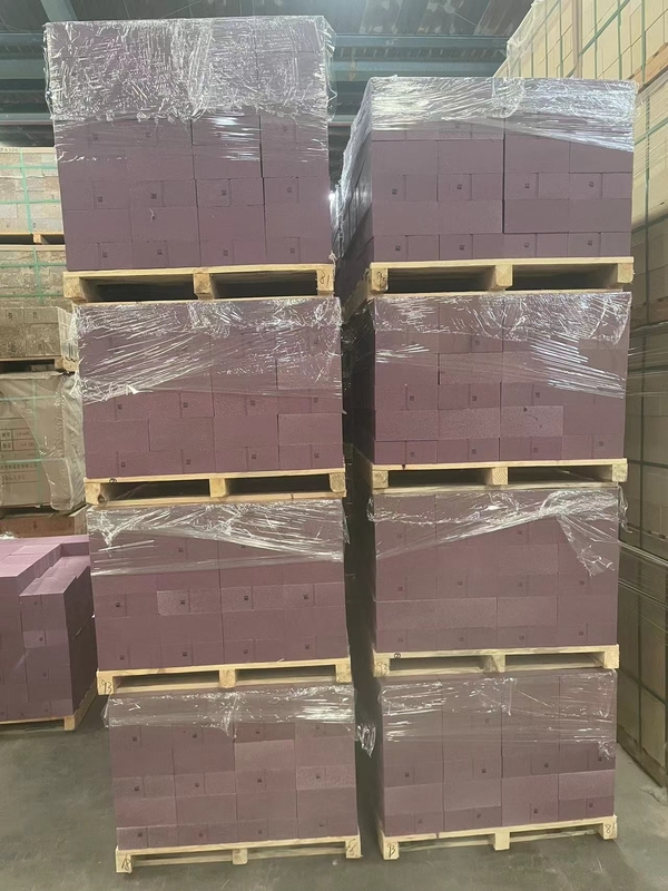 آجر های آتش گیر آلومینیوم بالا با مقاومت خوب در برابر شوک حرارتی و تراکم عمده 3.3-3.8g / cm3